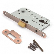 Картинка Замок врезной бесшумный с пластиковым язычком Apecs 5300-P-AC медь